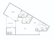 One Bedroom One Bath (748 SF)