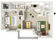 Camelot | 1 bed 1 bath | 750 sq ft