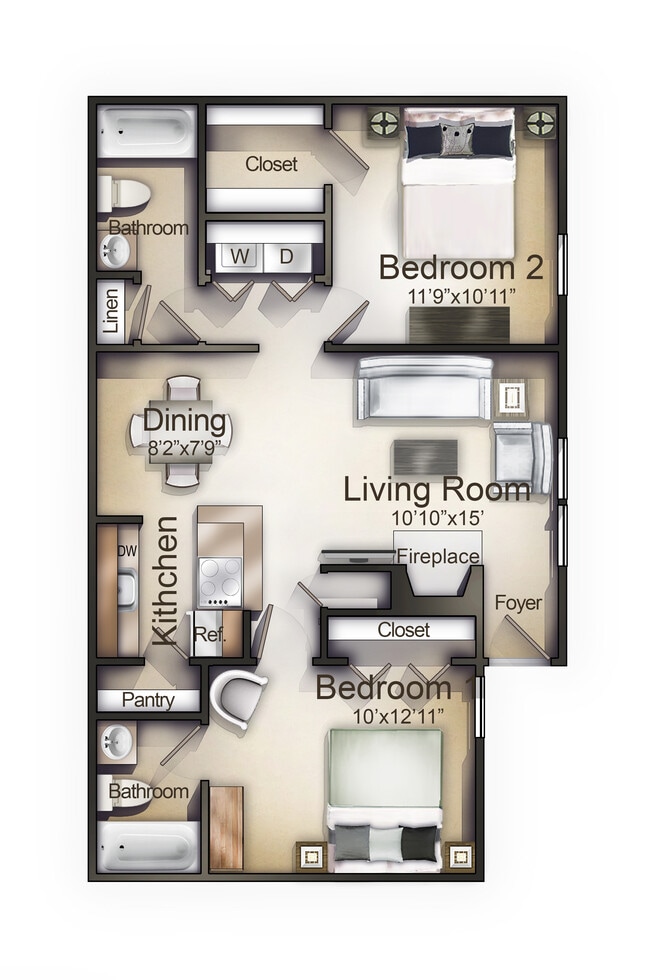 Dogwood 2BR/2Bth - Parkhaven Apartments