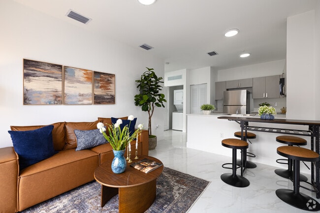 2BR, 2BA - The Ecco 2 - Living Room - Ecco Lofts