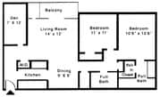 2BR/2BA