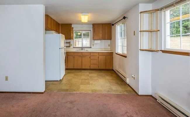 Kitchen from living room/ front door