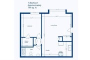 1 BR Floorplan