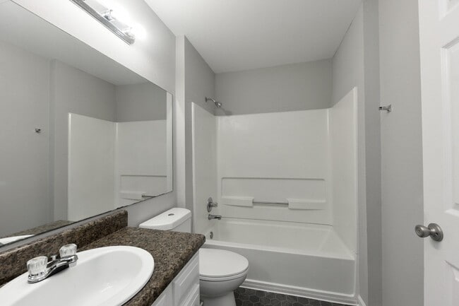 Bright bathroom with bathtub