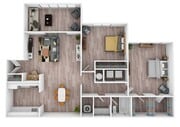 2 Bedroom | 1 Bath | 1135 SF