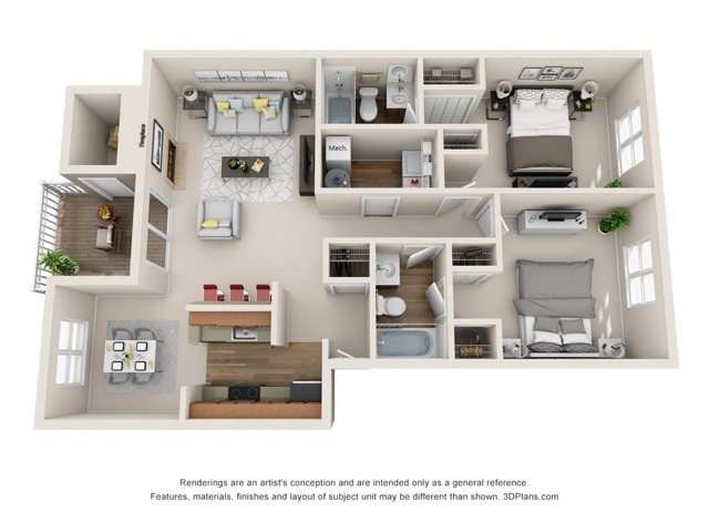Preakness - 2 Bed 2 Bath - Preakness 2x2