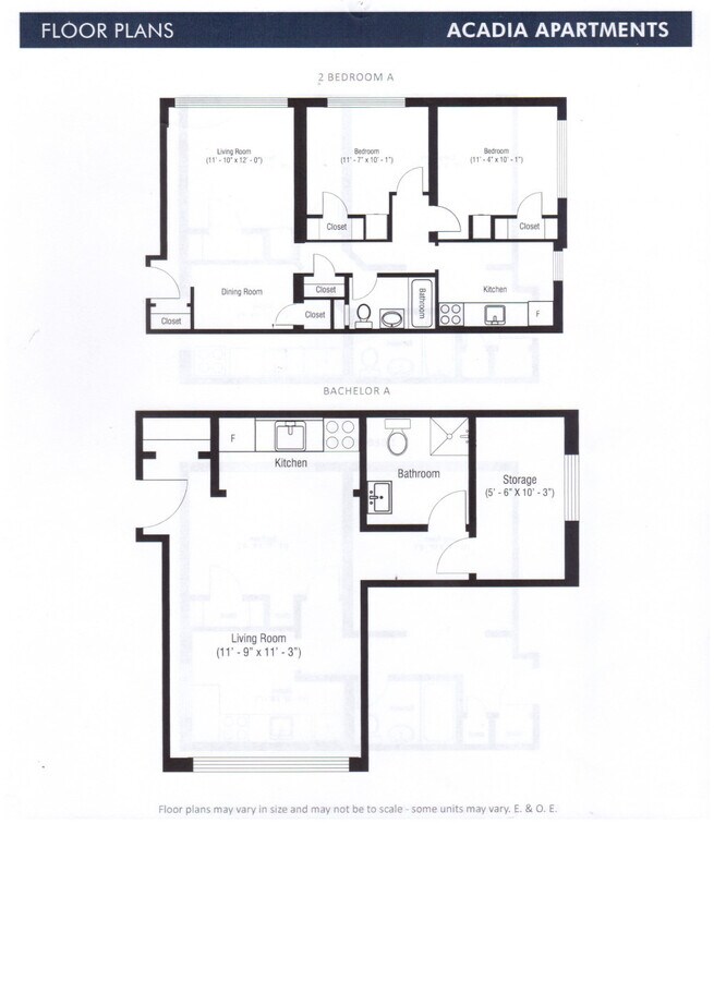 Bach & 2 Bed - Acadia Apartments