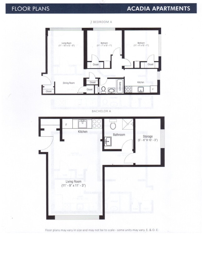 Bach & 2 Bed - Acadia Apartments