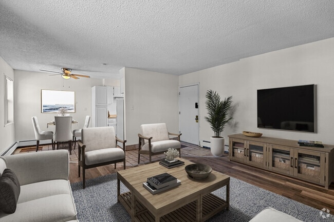 2 BR, 1 BA - Living Room - Flats at Fitz Rental