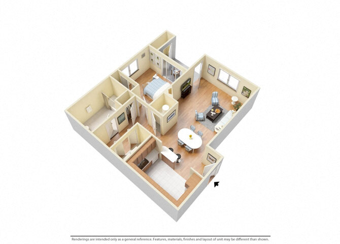 Floor Plan - 1x1 B