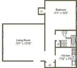 1BR/1BA