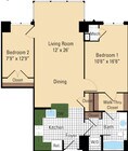Bronte - 2 Bedroom - 1 Bathroom
