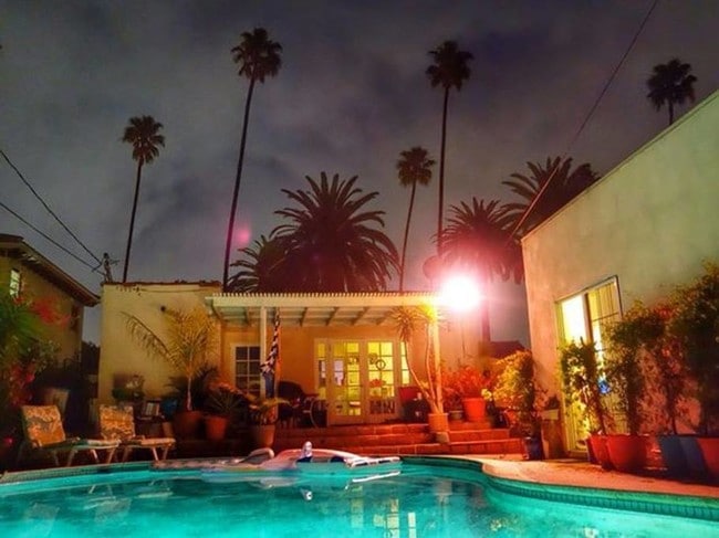 backyard with pool