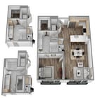 J: 1 bed / 1 bath