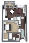 Studio, 1 bathroom
