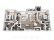 B5b_2Bed_2Bath_1165 Sq Ft