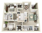2 Bedroom | 2 Bath | 1095 SF