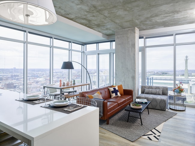 Chic living spaces at Two Light Luxury Apartments