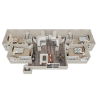 D1 Premium: 4BD | 2BA | 1200 SF