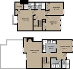 Blue Spruce Three Bedroom Townhome Floorplan