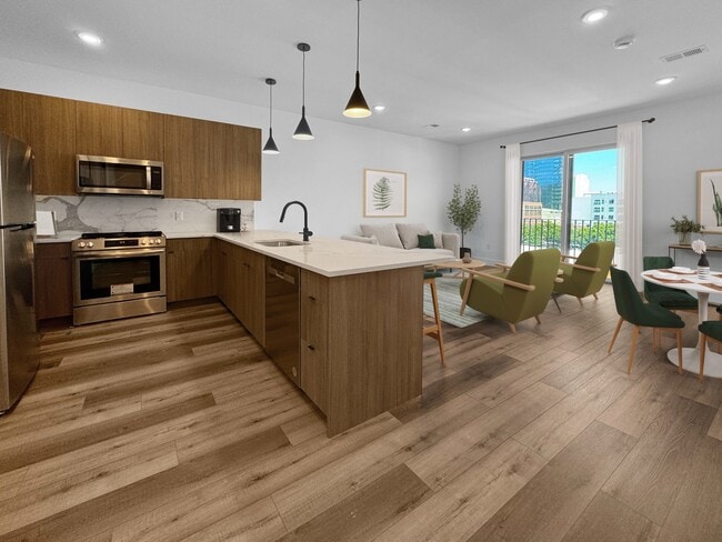 open floor plan kitchen and living - 289-293 Halsey St Rental
