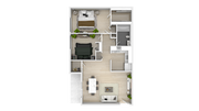 2 Bed 1 Bath