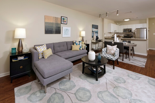 Living and dining areas with hard surface flooring