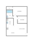 2 habitaciones, 1 baño