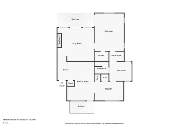 Photo - 711-D Marshall St-1BR/1BA Third Floor Condo, Near Old Salem