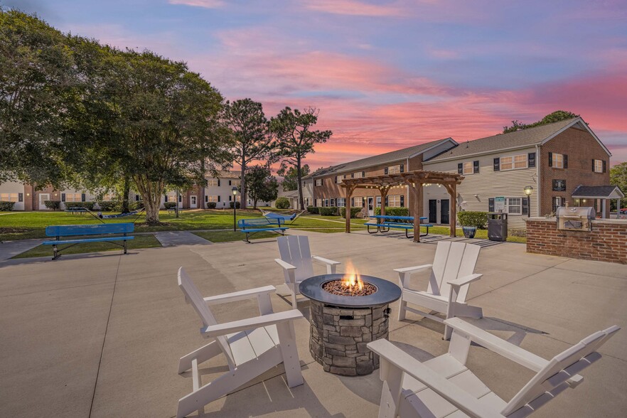 Fire Pit at  Cypress Grove in Wilmington, NC
