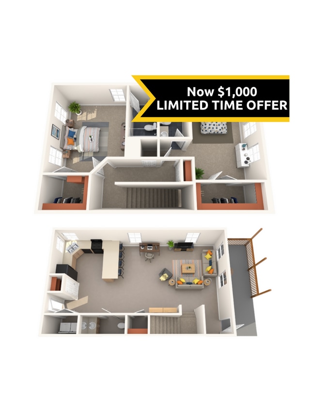 2x2 Reno Low Rate (1) - 2BR/2.5BA Renovated