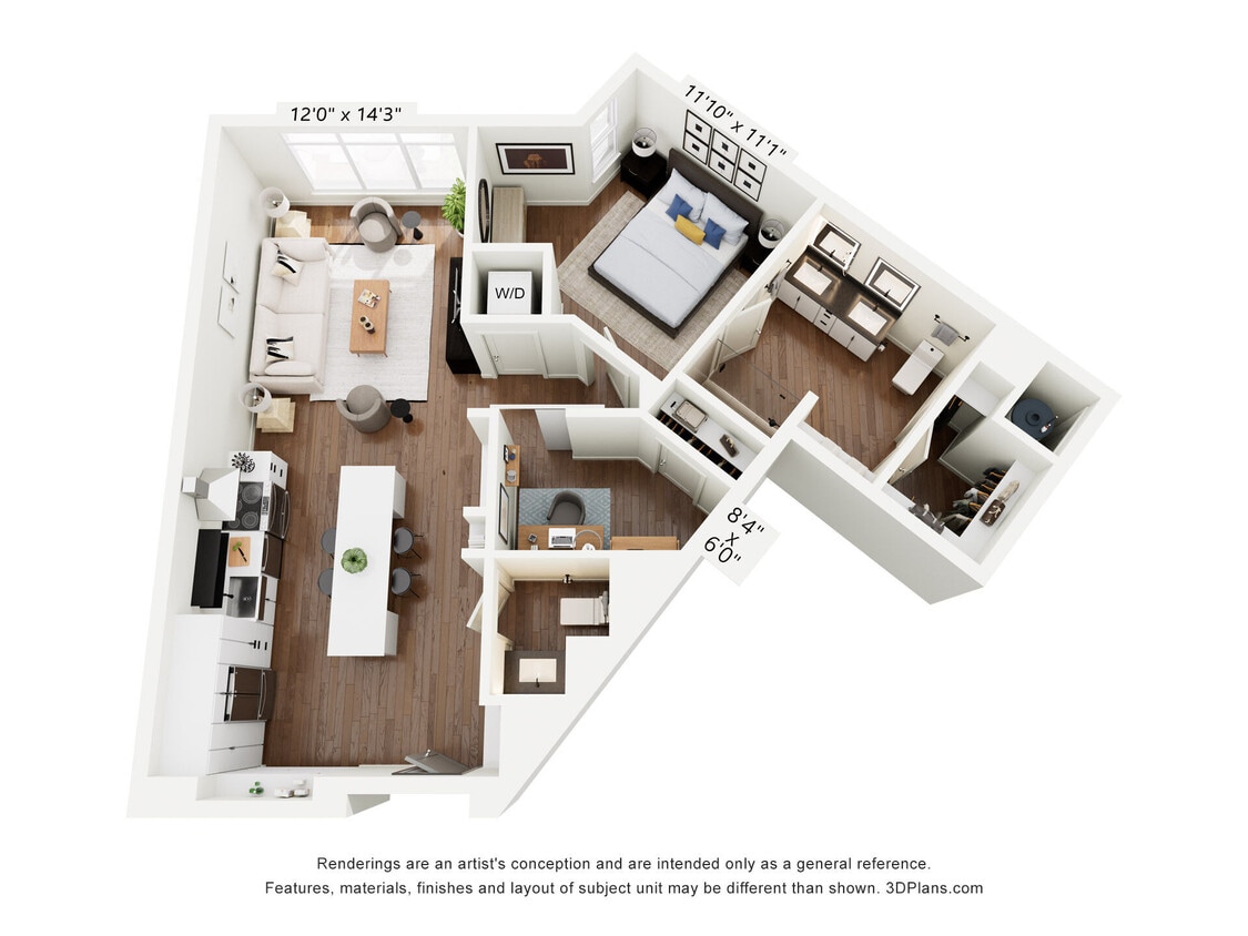 Floor Plan - A7 + Den 