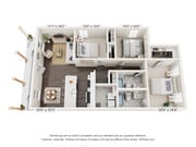 Three Bed / Two Bath - 1046 sq ft