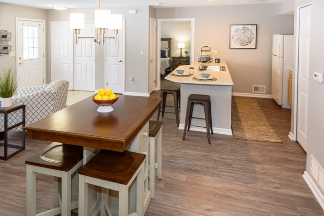 View from dining area towards kitchen and Master Bedroom