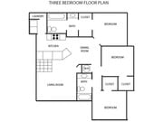 3 Bedroom / 2 Bath / 1262 Sq.Ft.