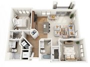 Floor Plan 2F | Wells Street Station | Apartments in Delafield, WI