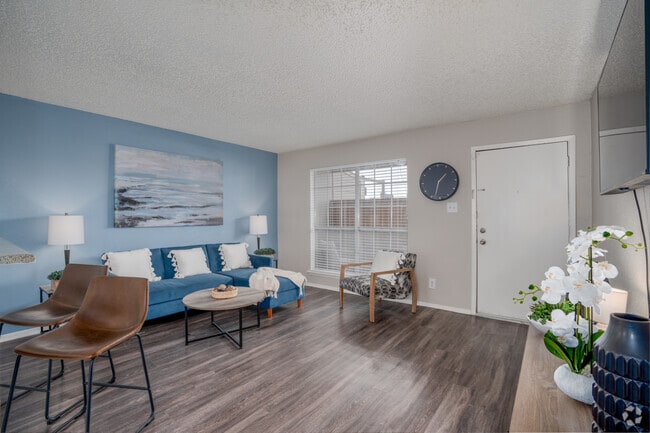 2BR, 1BA - 840SF - Living Room - Emaret at Coastal Pointe