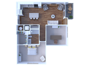 One Bedroom with den One Bath 985 Sqft