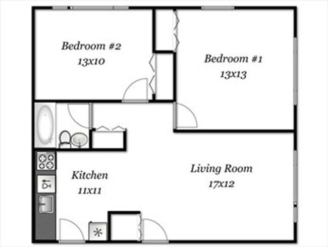 Photo - 2BR 1Bth unit. Heat/Hot Water included. Great location! Parking included! Swimming pool!