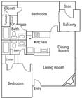 2BR/2BA