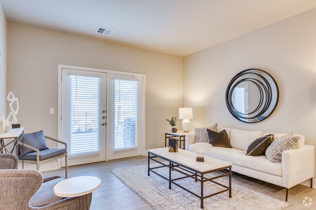 1BR, 1BA -707SF Living Room - The Edison at Bridlespur