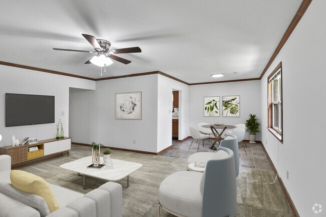 Living Room (Virtual Staging) - Cottonwood Rental