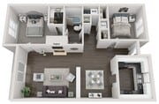 Two Bedroom One Bathroom 980 sqft