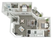 B2K floor plan The Peak at Nichols Plaza