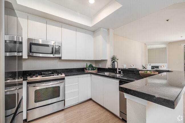 2 habitaciones, 2 baños - 1000 pies cuadrados - Cocina - Palm Court Apartments