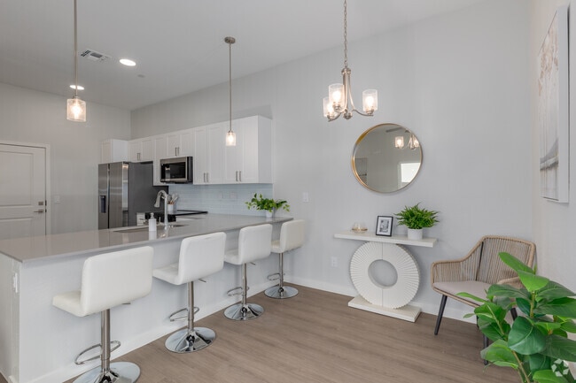 2BR, 2.5BA - 1,597SF - Living Room/Kitchen - Canyon Townhomes