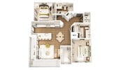 3D Floorplan - Unit B3_Scheme 1