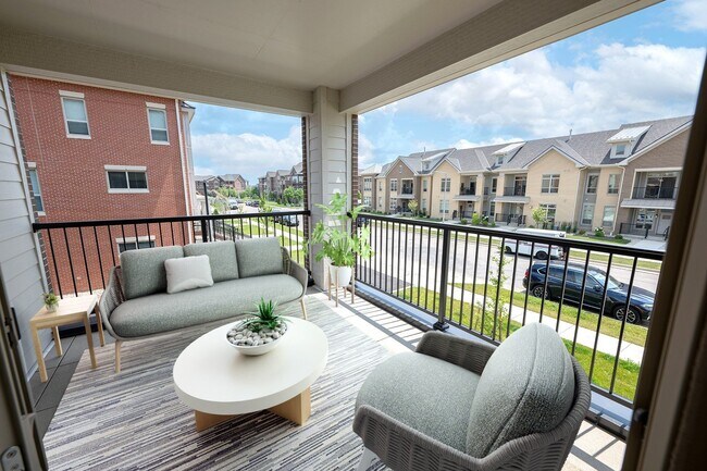 Row House balconies are extra large