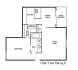 1BR/1BA