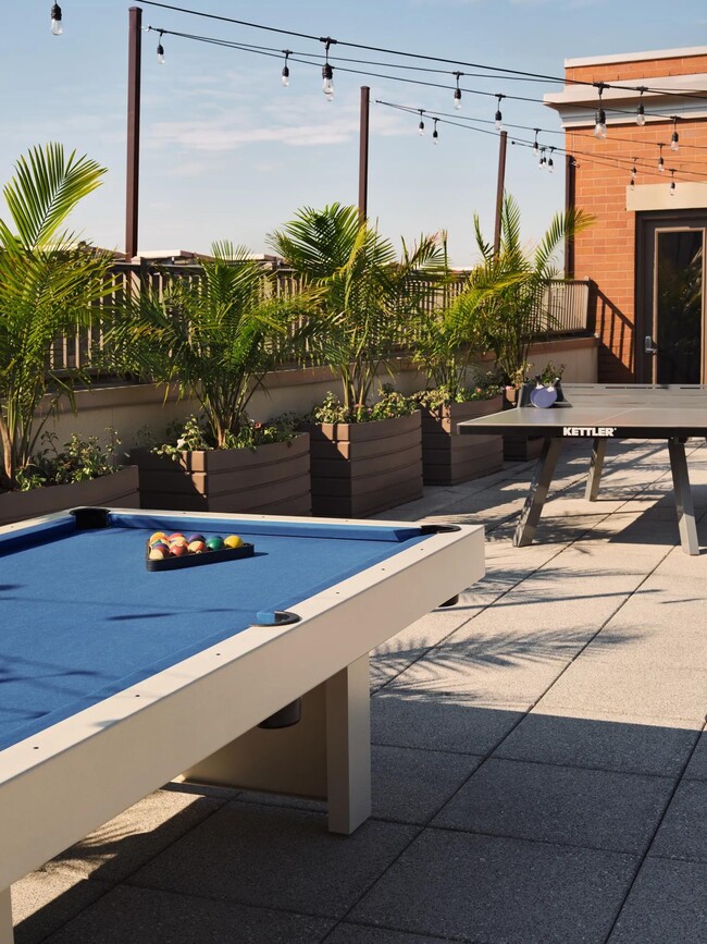Play a round of billiards on the rooftop terrace.